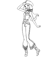 A coloring page of totally spies